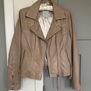 Goosecraft Brand New Tan Leather Jacket